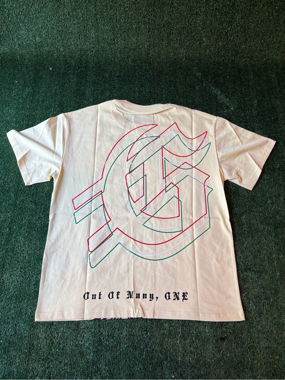 Godspeed Graphic Skull Tee - Cream with Pink/Red Print - Picture 3 of 9